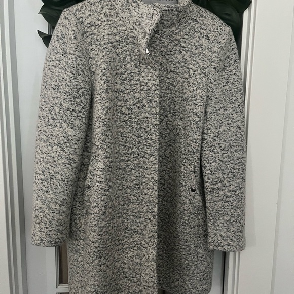 LOFT BLACK, GREY AND CREAM MODETN COAT - Picture 2 of 3